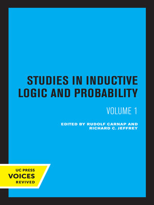 cover image of Studies in Inductive Logic and Probability, Volume I